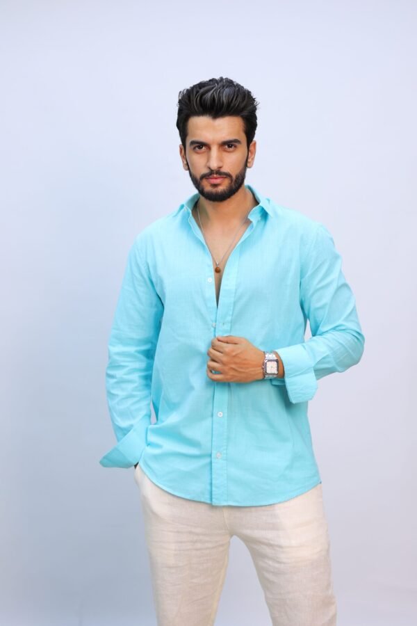 Men Regular Fit Solid Casual Shirt - Image 6