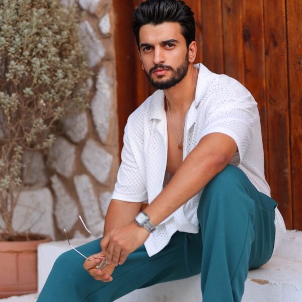 White Mesh Cuban Shirt