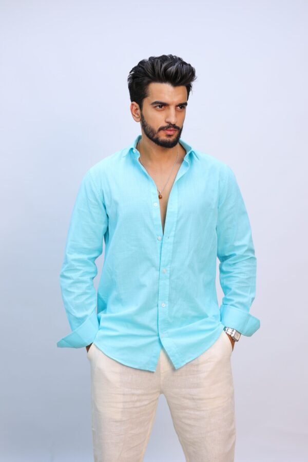 Men Regular Fit Solid Casual Shirt - Image 5