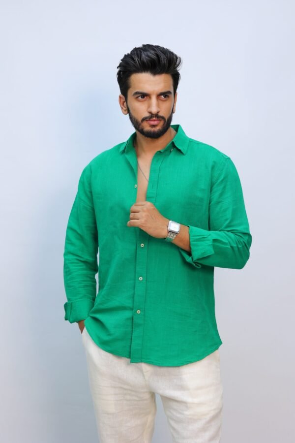 Men Regular Fit Solid Casual Shirt - Image 5