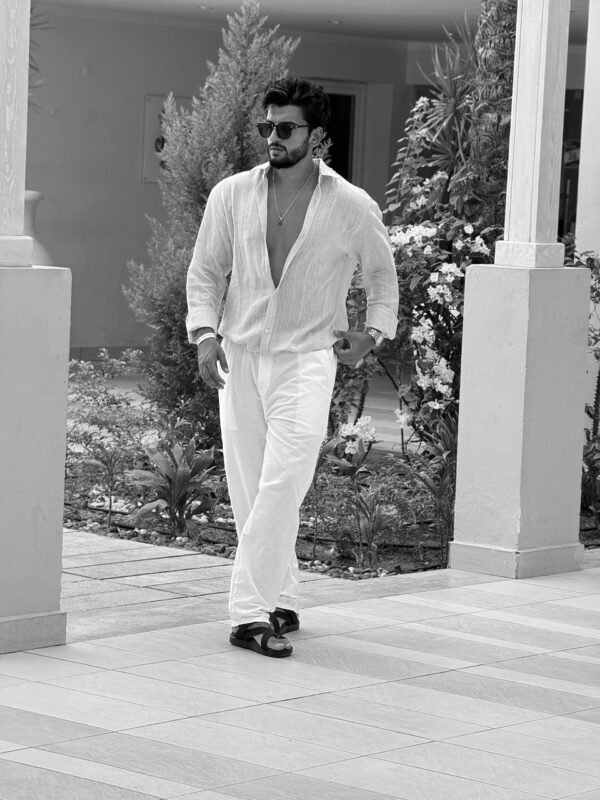 Beige Linen Summer Shirt - Image 3