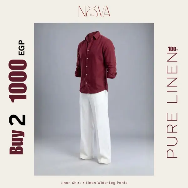 Linen Shirt + Wide-Leg Pants Bundle